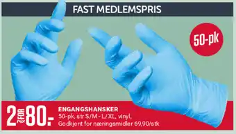 Europris ENGANGSHANSKER tilbud