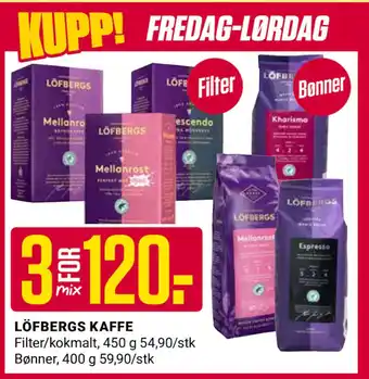 Europris LÖFBERGS KAFFE tilbud