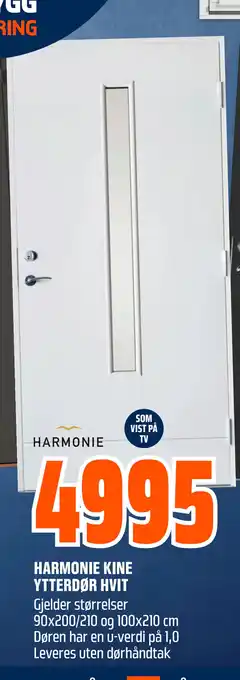 Obs Bygg HARMONIE KINE YTTERDØR HVIT tilbud