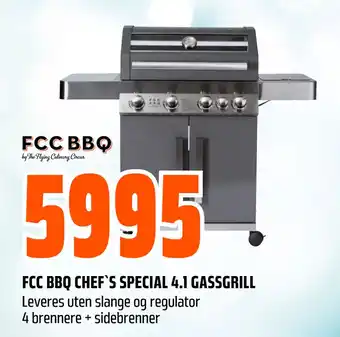 Obs Bygg FCC BBQ CHEF`S SPECIAL 4.1 GASSGRILL tilbud