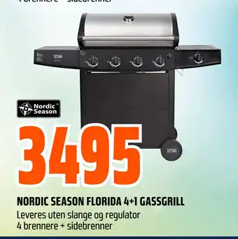 Obs Bygg NORDIC SEASON FLORIDA 4+1 GASSGRILL tilbud