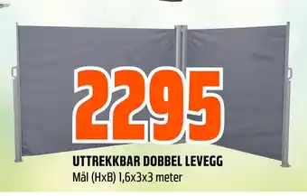 Obs Bygg UTTREKKBAR DOBBEL LEVEGG tilbud
