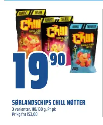 Coop Obs SØRLANDSCHIPS CHILL NØTTER tilbud