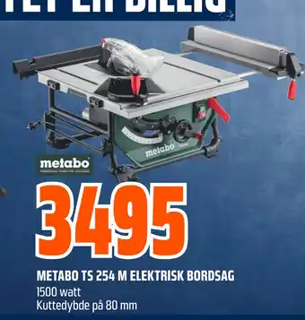 Obs Bygg METABO TS 254 M ELEKTRISK BORDSAG tilbud
