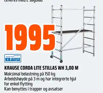 Obs Bygg KRAUSE CORDA LITE STILLAS WH 3,00 M tilbud