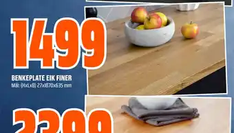 Obs Bygg BENKEPLATE EIK FINER tilbud