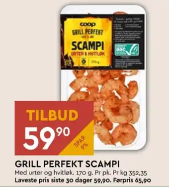 Coop Mega Coop scampi tilbud