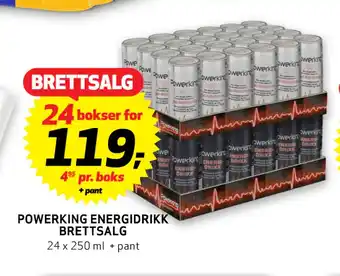 Bunnpris POWERKING ENERGIDRIKK BRETTSALG tilbud