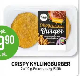 Kiwi CRISPY KYLLINGBURGER tilbud