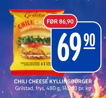 Rema 1000 CHILI CHEESE KYLLINGBURGER tilbud