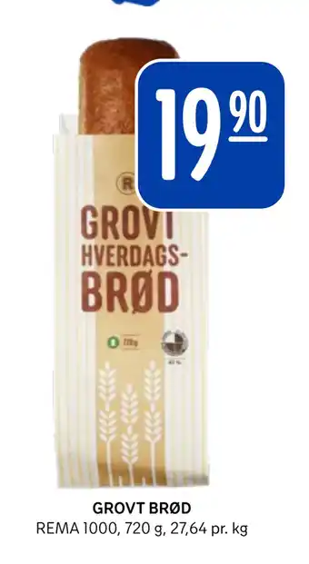 Rema 1000 GROVT BRØD tilbud