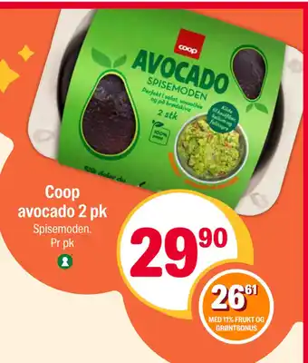 Coop Extra Coop avocado 2 pk tilbud