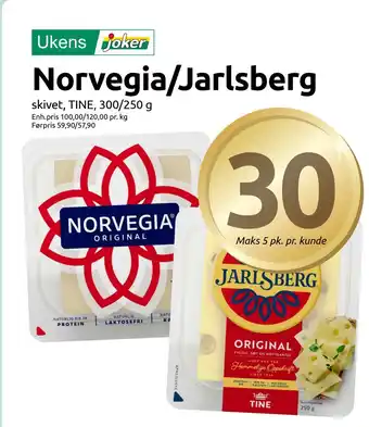 Joker Norvegia/Jarlsberg tilbud