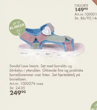 Sparkjøp Sandal Love hearts tilbud