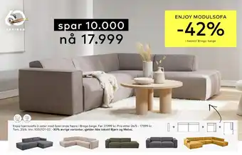 Skeidar ENJOY MODULSOFA tilbud