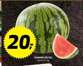 Bunnpris VANNMELON HEL tilbud
