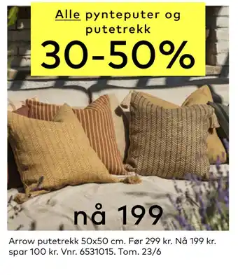 Skeidar Arrow putetrekk 50x50 cm tilbud