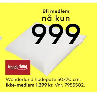 Skeidar Wonderland hodepute 50x70 cm tilbud
