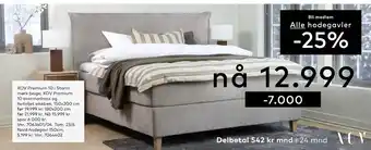Skeidar XOV Premium 10 i Storm mørk beige, XOV Premium 10 overmadrass og hvitoljet eikeben tilbud
