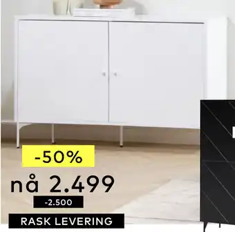 Skeidar Cabo skjenk i hvit eller sort tilbud