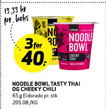Bunnpris NOODLE BOWL TASTY THAI OG CHEEKY CHILI tilbud