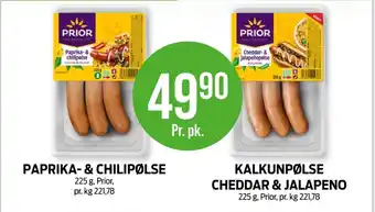 Kiwi Prior cheddar & jalapenopølse kalkun tilbud