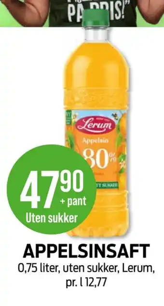 Kiwi Lerum appelsinsaft 80% tilbud