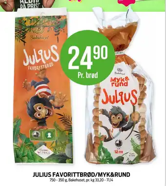 Kiwi Bakehuset julius favorittbrød tilbud