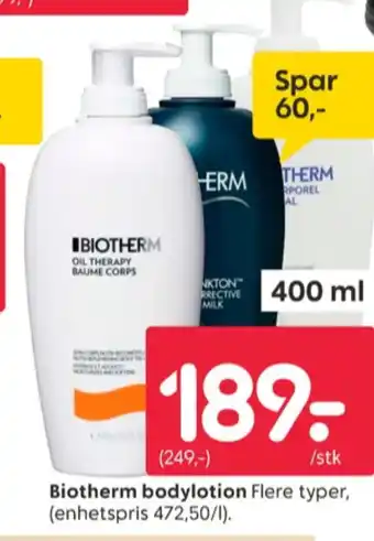Rusta Biotherm bodylotion tilbud