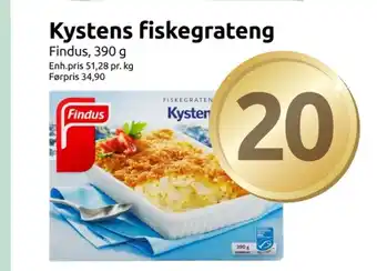 Joker Findus kystens fiskegrateng tilbud