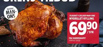 TILBUDET GJELDER MAN-ONS NYGRILLET KYLLING