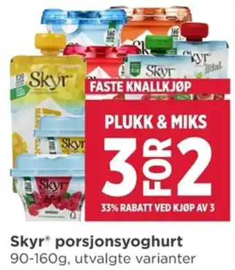 Meny Skyr porsjonsyoghurt tilbud