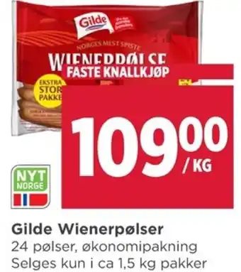 Meny Gilde Wienerpølser tilbud