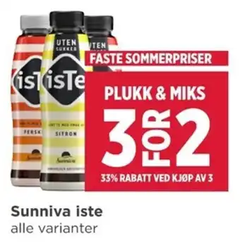 Meny Sunniva iste tilbud