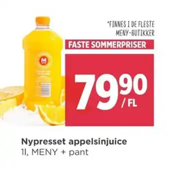 Meny Nypresset appelsinjuice tilbud