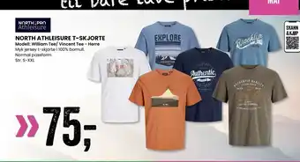 Sport Outlet NORTH ATHLEISURE T-SKJORTE tilbud