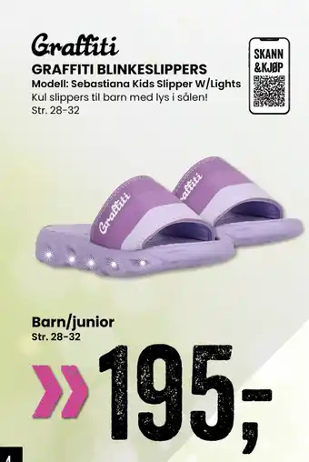 Sport Outlet GRAFFITI BLINKESLIPPERS tilbud