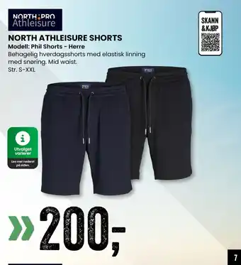 Sport Outlet NORTH ATHLEISURE SHORTS tilbud