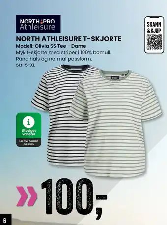 Sport Outlet NORTH ATHLEISURE T-SKJORTE tilbud