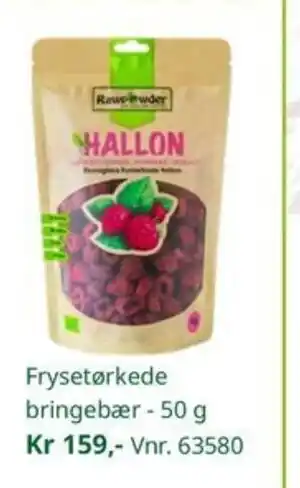 Sunkost Frysetørkede bringebær - 50 g tilbud