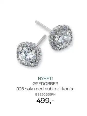 Bjørklund ØREDOBBER 925 sølv med cubic zirkonia tilbud