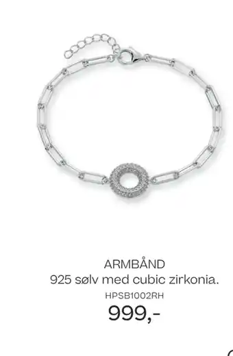Bjørklund ARMBÅND 925 sølv med cubic zirkonia tilbud