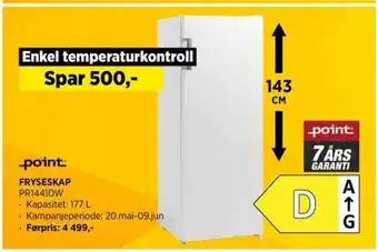 POWER FRYSESKAP PR1441DW tilbud