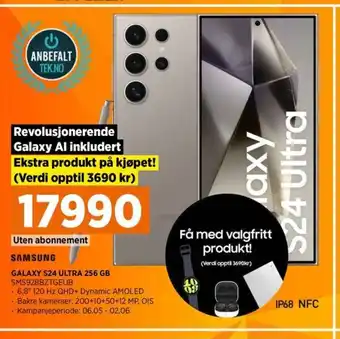 POWER SAMSUNG GALAXY S24 ULTRA 256 GB SMS928BZTGEUB tilbud