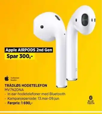 POWER TRÅDLØS HODETELEFON MV7N2DNA tilbud