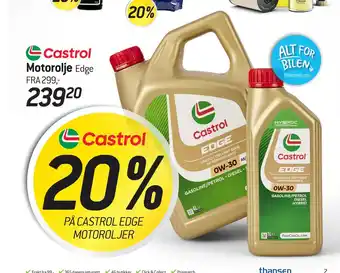 Thansen 20 PÅ CASTROL EDGE MOTOROLJER tilbud