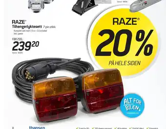 Thansen Tilhengerlyktesett tilbud