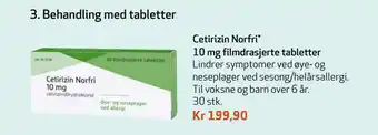 Apotek 1 Cetirizin Norfri 10 mg filmdrasjerte tabletter tilbud