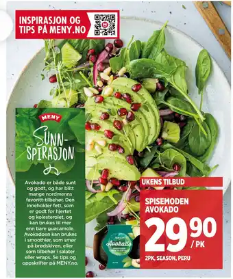 Meny SPISEMODEN AVOKADO tilbud