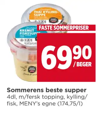 Meny Sommerens beste supper tilbud